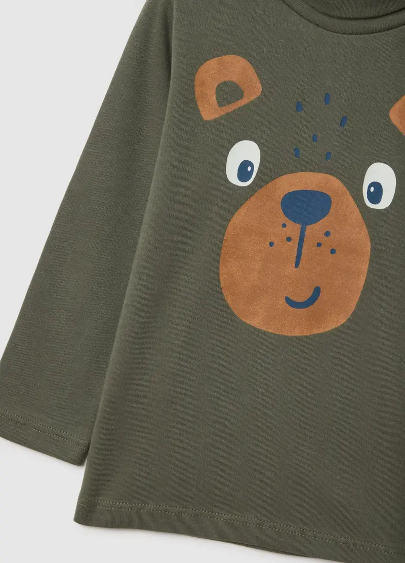 Maglietta Da Bimbo In Puro Cotone Verde Regular Fit, Bambino, Verde miniatura 3