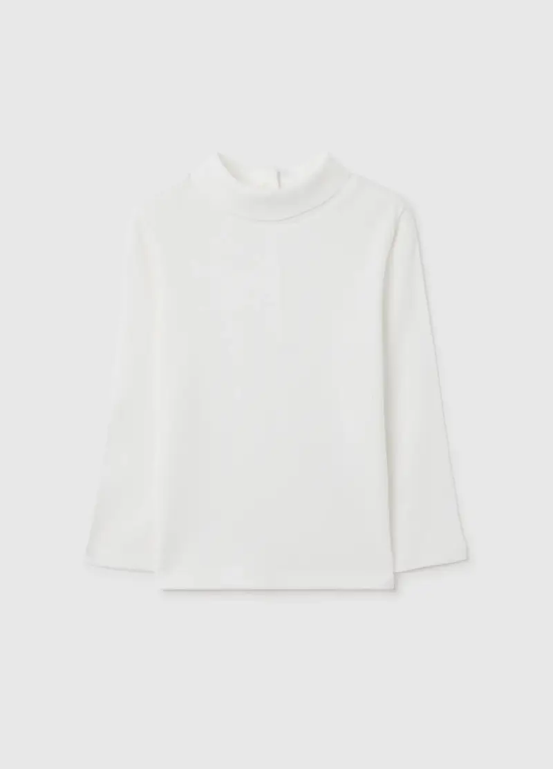 Maglietta Da Neonata In Puro Cotone Bianca Regular Fit, Bambina, Bianco