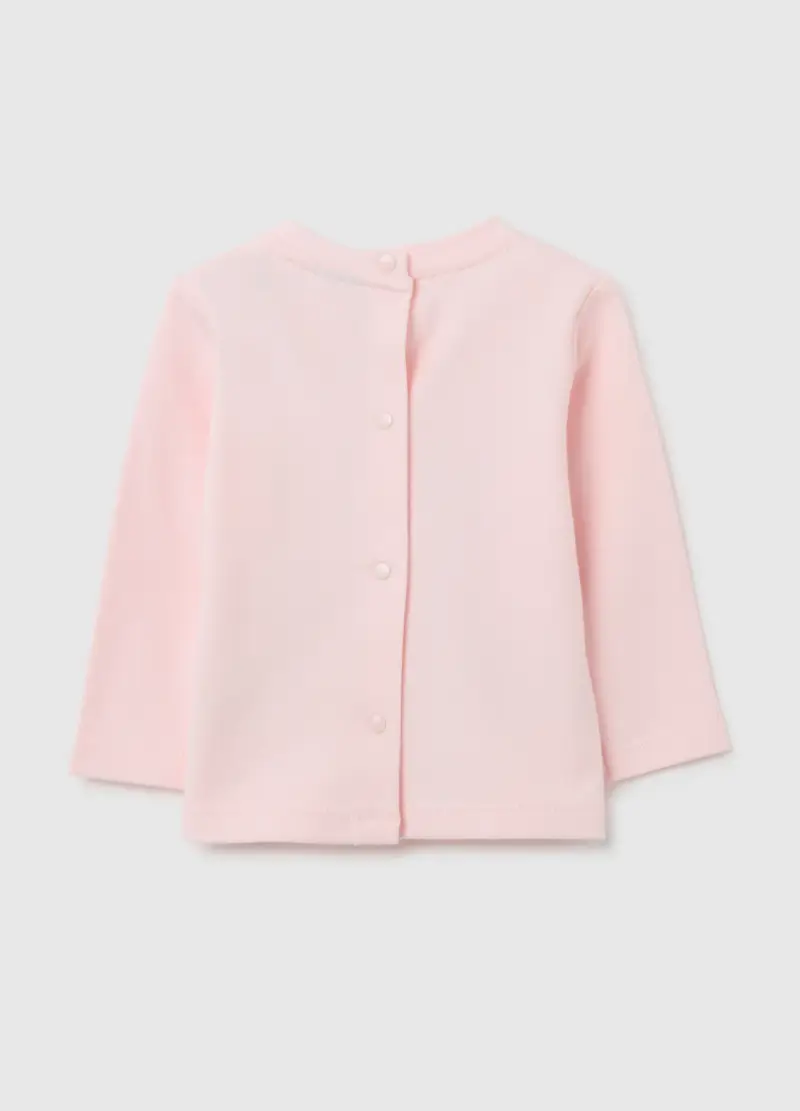 Fagottino Maglietta Da Neonata In Puro Cotone Rosa miniatura 2