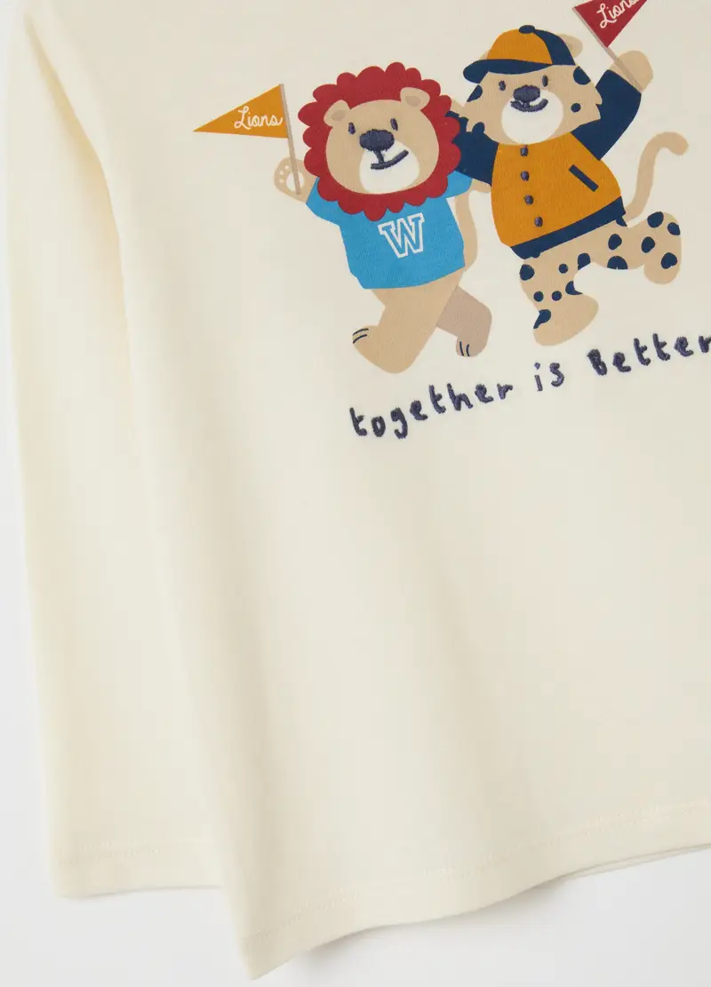 Maglietta Da Neonato In Puro Cotone Beige Regular Fit, Bambino, Beige miniatura 3