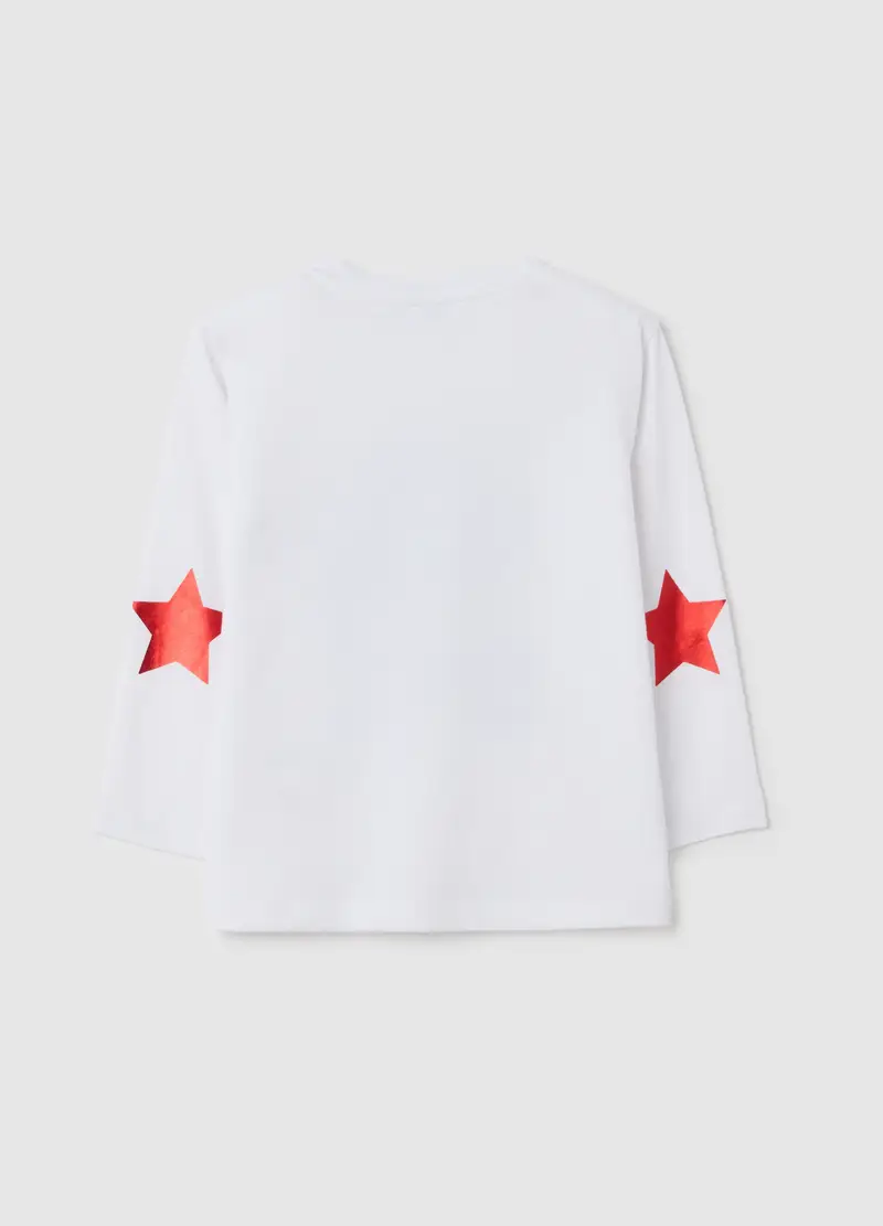 Maglietta Da Neonato In Puro Cotone Bianca Regular Fit, Bambino, Bianco miniatura 2