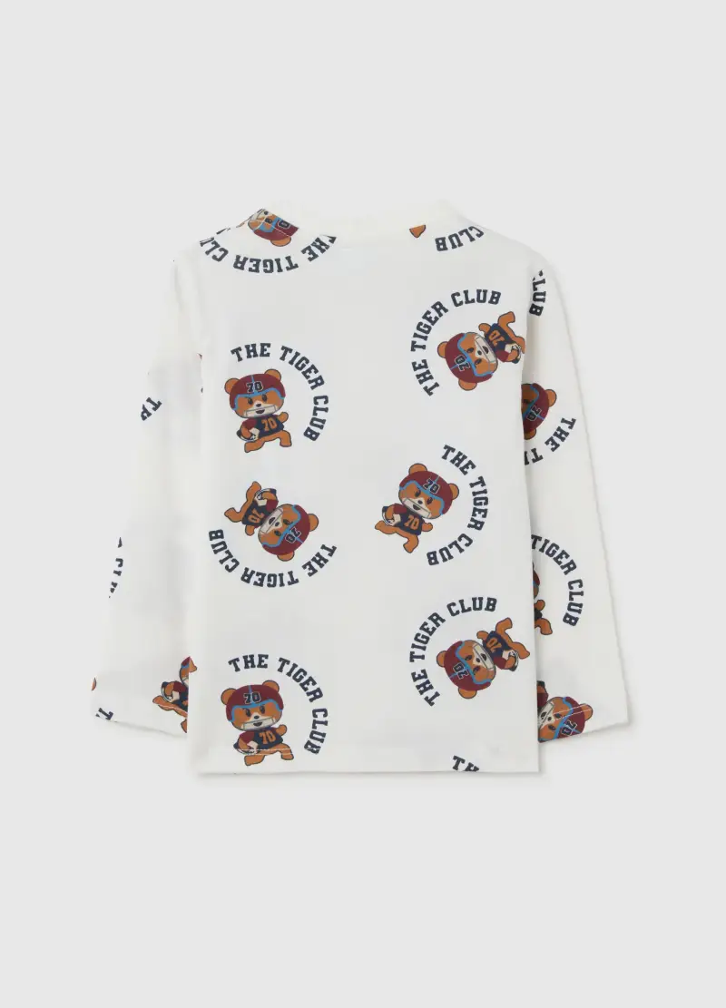 Maglietta Da Neonato In Puro Cotone Bianca Regular Fit, Bambino, Bianco miniatura 2