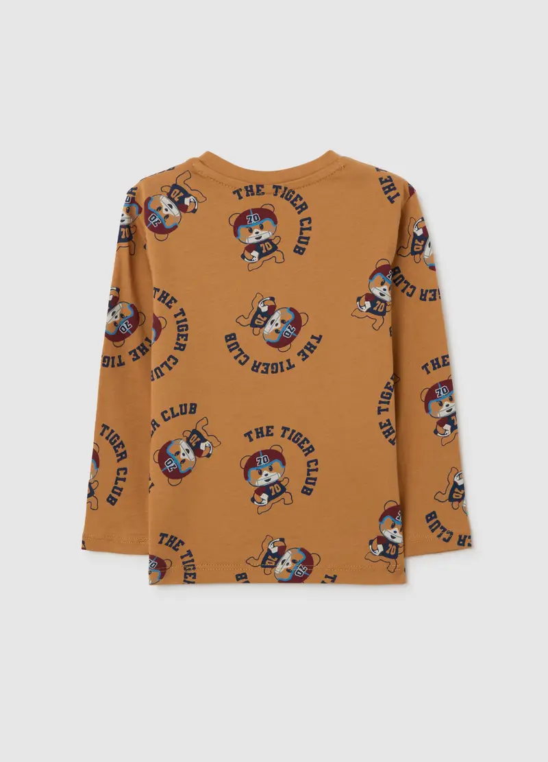 Maglietta Da Neonato In Puro Cotone Marrone Regular Fit, Bambino, Marrone miniatura 2