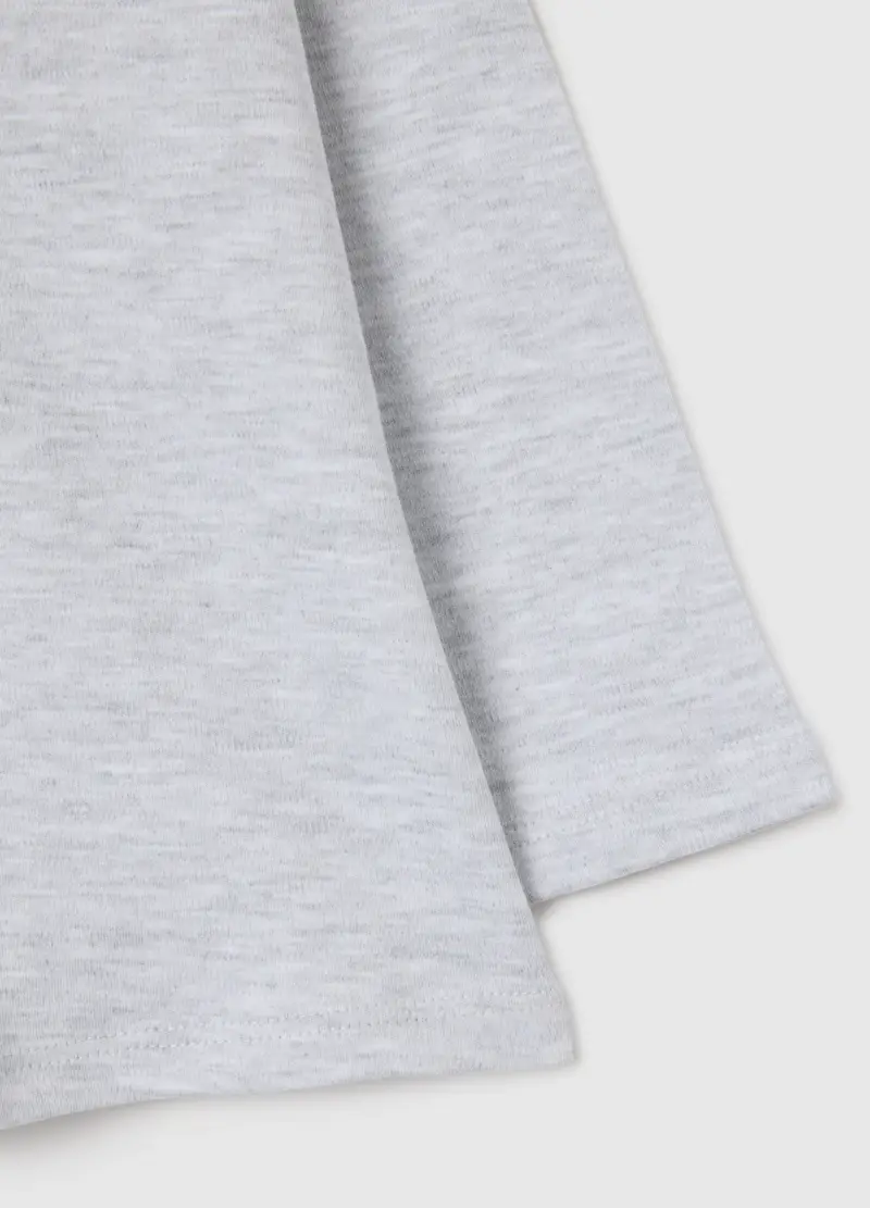 Maglietta Grigia A Maniche Lunghe Da Bimbo In Puro Cotone Regular Fit, Bambino, Grigio miniatura 3