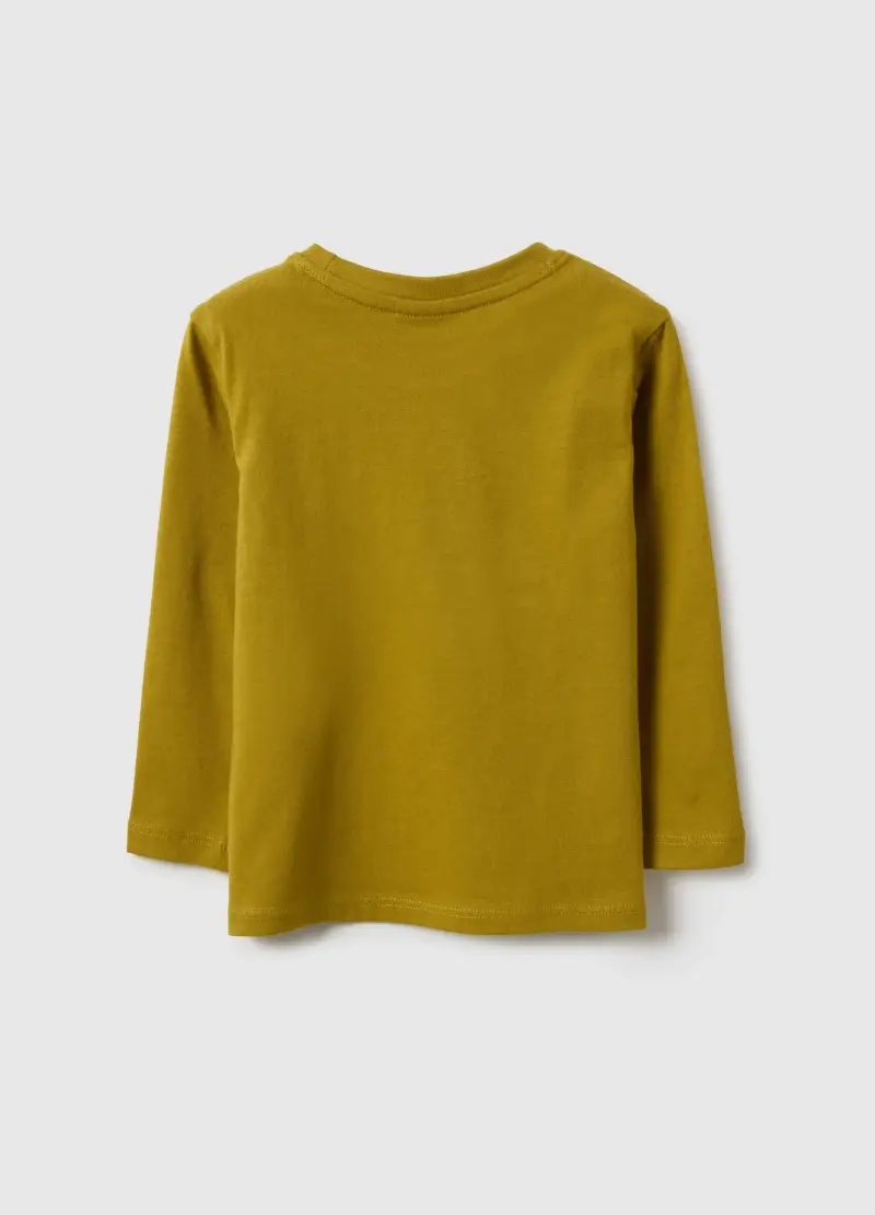 Maglietta In Puro Cotone Verde Regular Fit Per Bimbo, Bambino, Verde miniatura 2