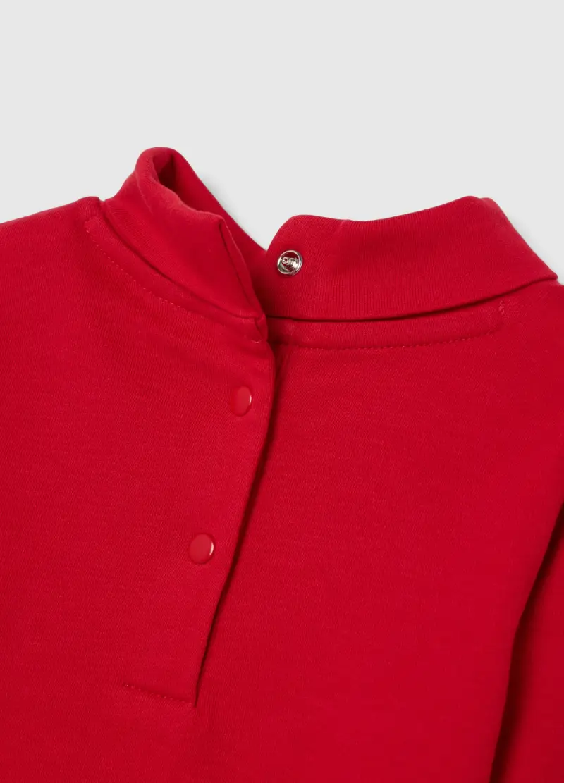 Maglietta Rossa A Maniche Lunghe Da Bimba In Puro Cotone Regular Fit, Bambina, Rosso miniatura 3