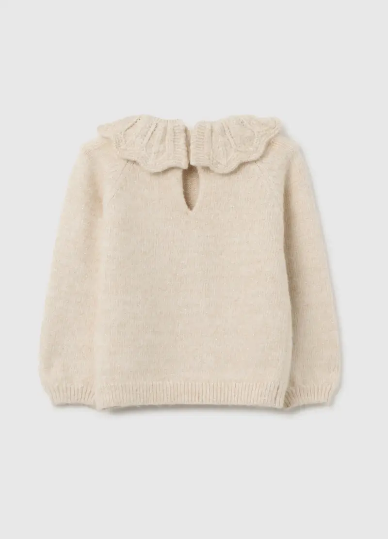 Maglione Beige Da Bambina Regular Fit, Beige miniatura 2