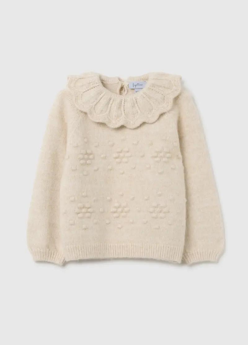 Maglione Beige Da Bambina Regular Fit, Beige