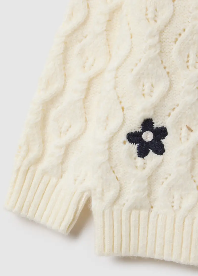 FAGOTTINO, Maglione Da Neonata In Misto Bianco Regular Fit, Bambina, Bianco, Taglia: 9-12 miniatura 2