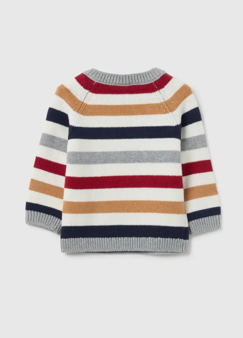 Maglione Da Neonato In Puro Cotone Multicolor Regular Fit, Multicolor miniatura 2