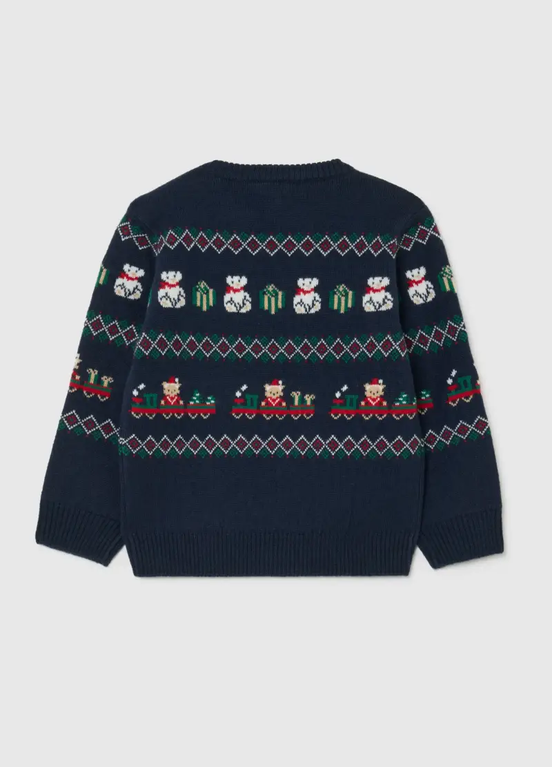 Maglione Natalizio Blu Da Bimbo Regular Fit, Bambino, Blu miniatura 2