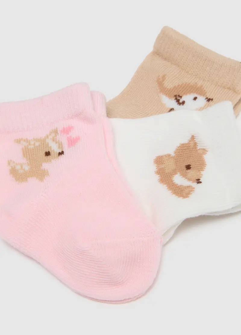 , Multipack Di Cinque Calzini Multicolor Da Neonata In Cotone, Multicolor miniatura 3