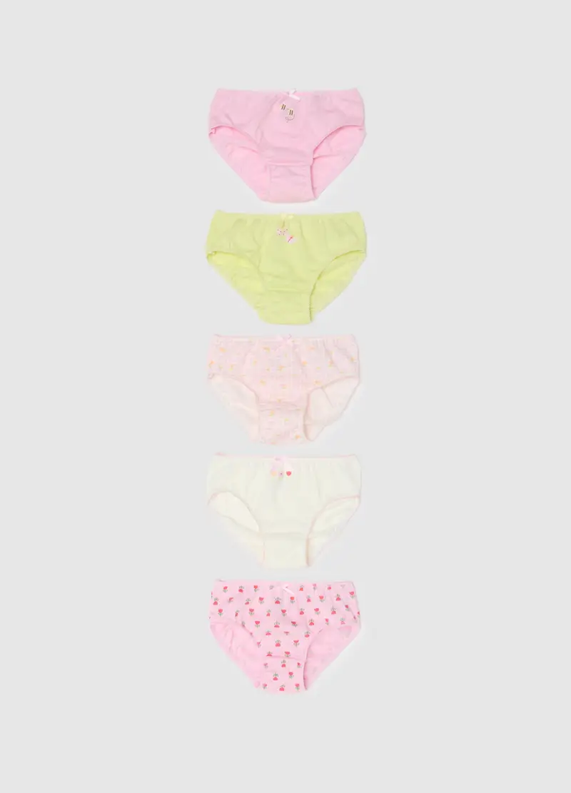 Multipack Mutandine In Puro Cotone Multicolor Da Neonata Regular Fit, Bambina, Multicolor
