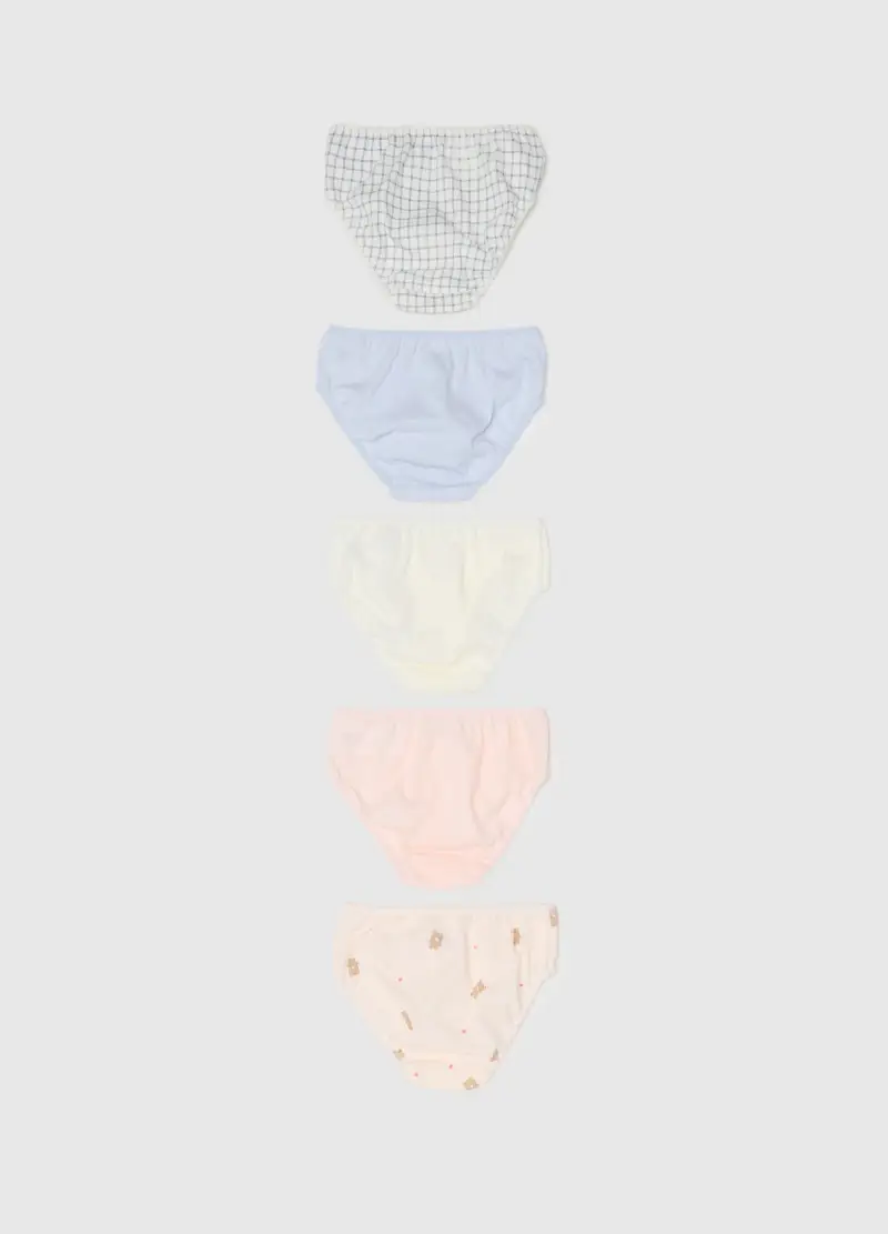 Multipack Mutandine In Puro Cotone Multicolor Per Neonate, Bambina, Multicolor miniatura 2