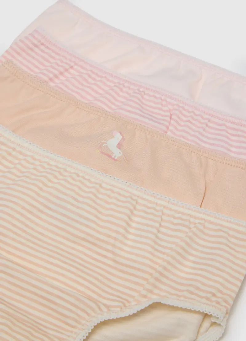 Multipack Mutandine Multicolor Da Neonata In Puro Cotone Regular Fit, Bambina, Multicolor miniatura 3