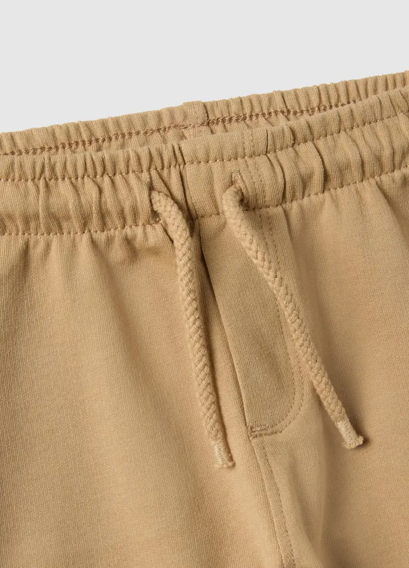 Pantaloncini In Puro Cotone Beige Da Bimbo Regular Fit, Bambino, Beige miniatura 3
