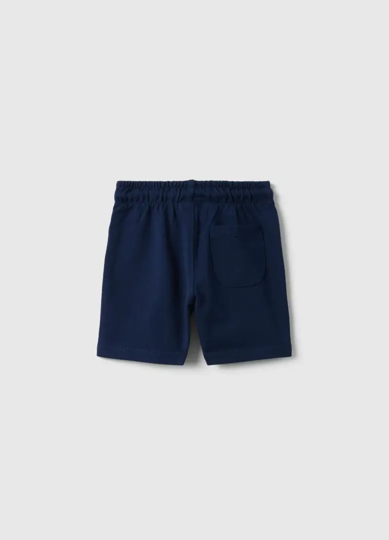 Pantaloncini In Puro Cotone Blu Da Bimbo Regular Fit, Bambino, Blu miniatura 2