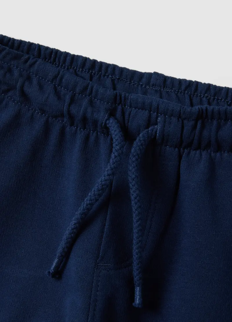 Pantaloncini In Puro Cotone Blu Da Bimbo Regular Fit, Bambino, Blu miniatura 3