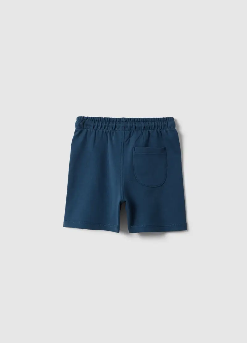 Pantaloncini In Puro Cotone Blu Da Bimbo Regular Fit Con Macchina, Bambino, Blu miniatura 2