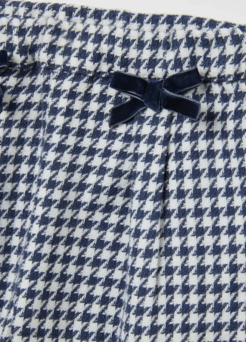 Pantaloni A Quadri Multicolor Da Bimba In Puro Cotone Regular Fit, Bambina, Multicolor miniatura 3