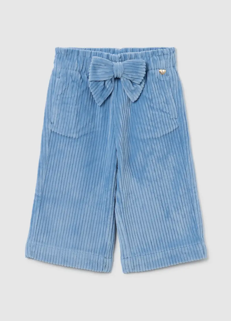 Pantaloni Azzurri A Gamba Larga Da Bimba, Bambina, Azzurro miniatura 2