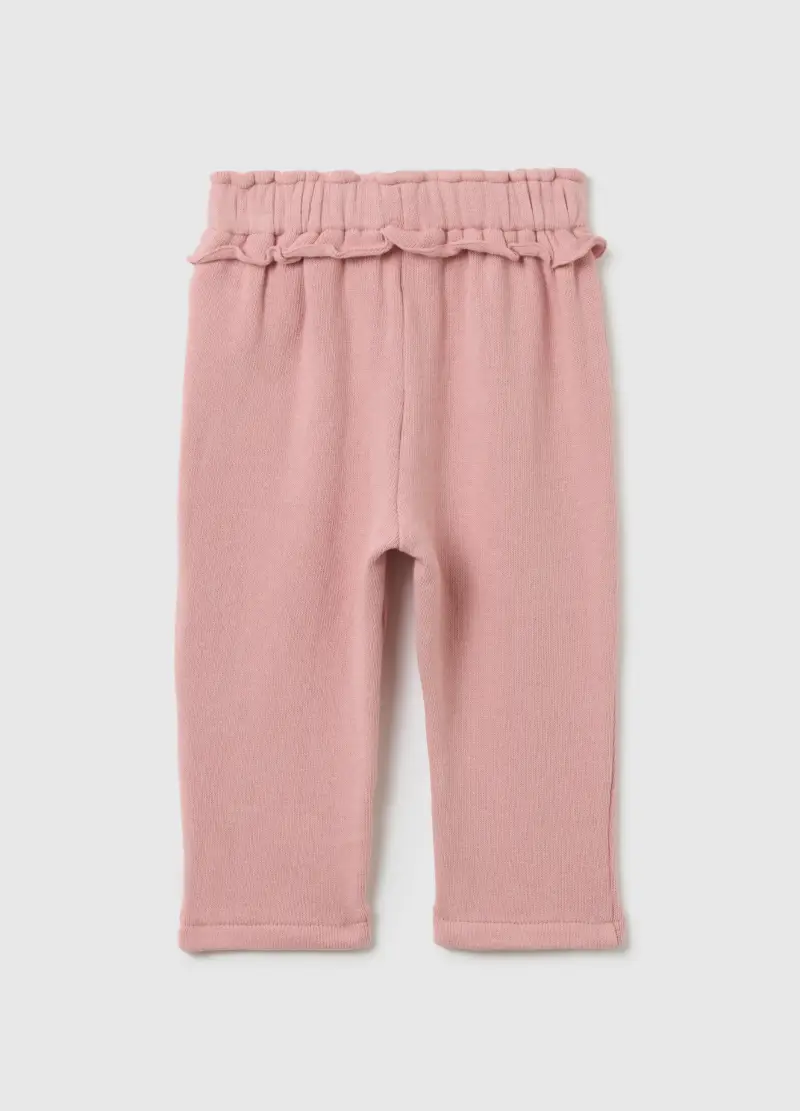 Pantaloni Baggy Da Bimba In Cotone Elasticizzato Rosa, Bambina, Rosa miniatura 2