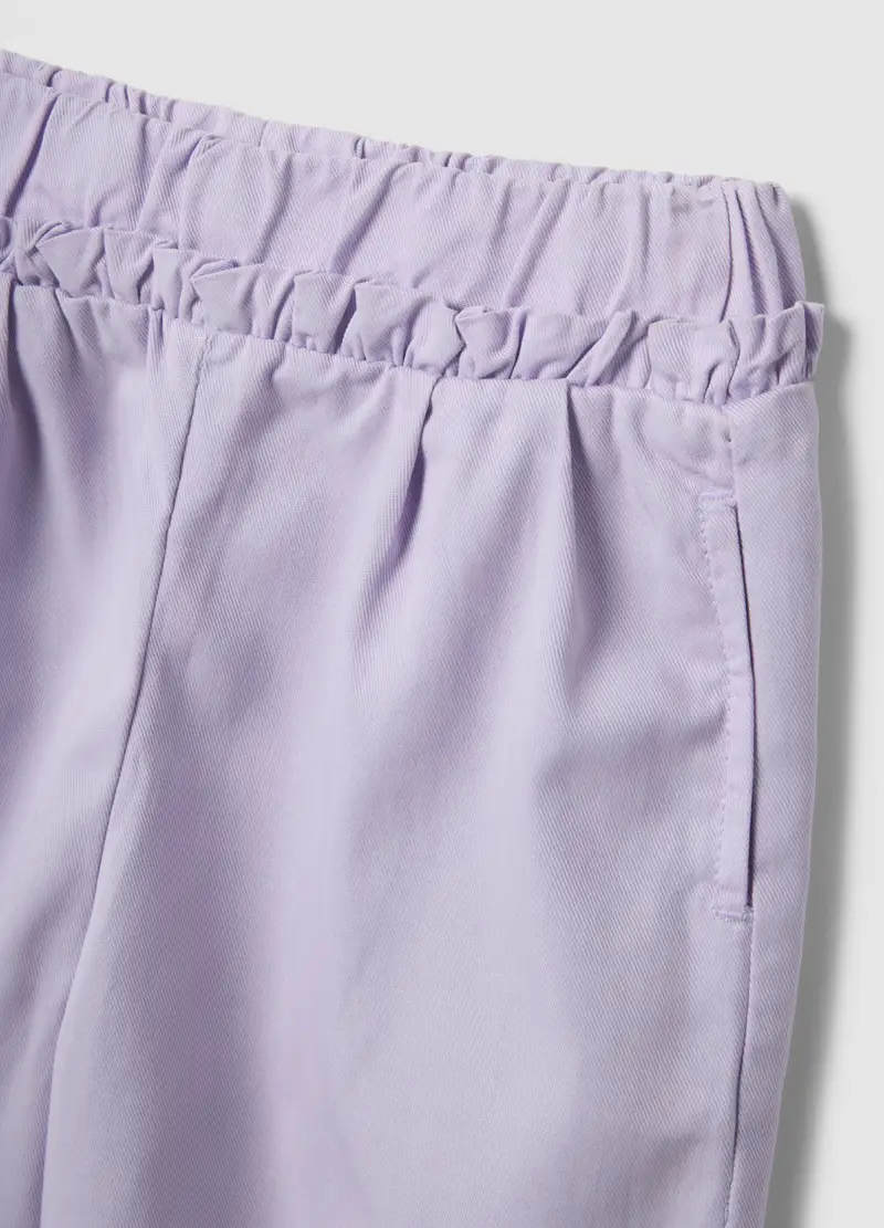 Pantaloni Baggy In Lyocell E Cotone Viola Da Bimba, Bambina, Viola miniatura 3