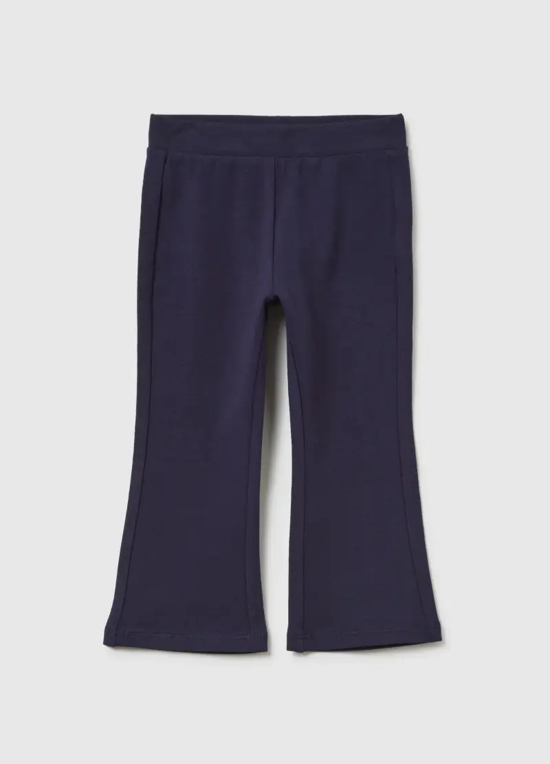 Pantaloni Blu A Zampa Da Bambina, Blu