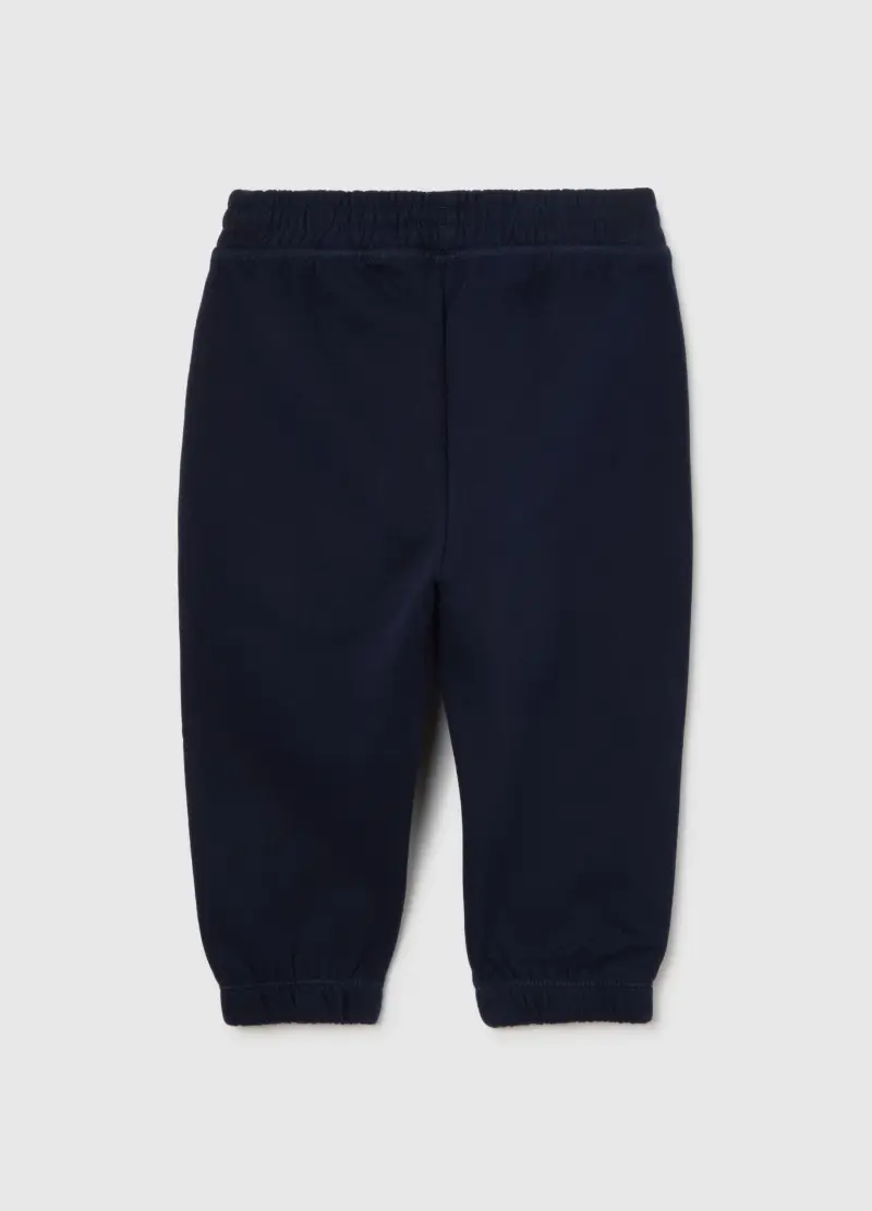 Pantaloni Blu Da Bimba In Puro Cotone Fleece Regular Fit, Bambina, Blu miniatura 2