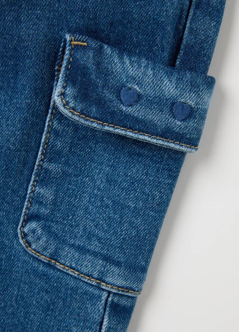 FAGOTTINO Pantaloni cargo Bambina Denim 1174821 miniatura 2