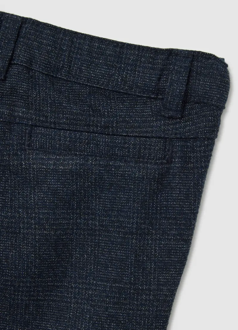 Pantaloni Con Micro-quadri Blu Da Bimbo Regular Fit, Bambino, Blu miniatura 3