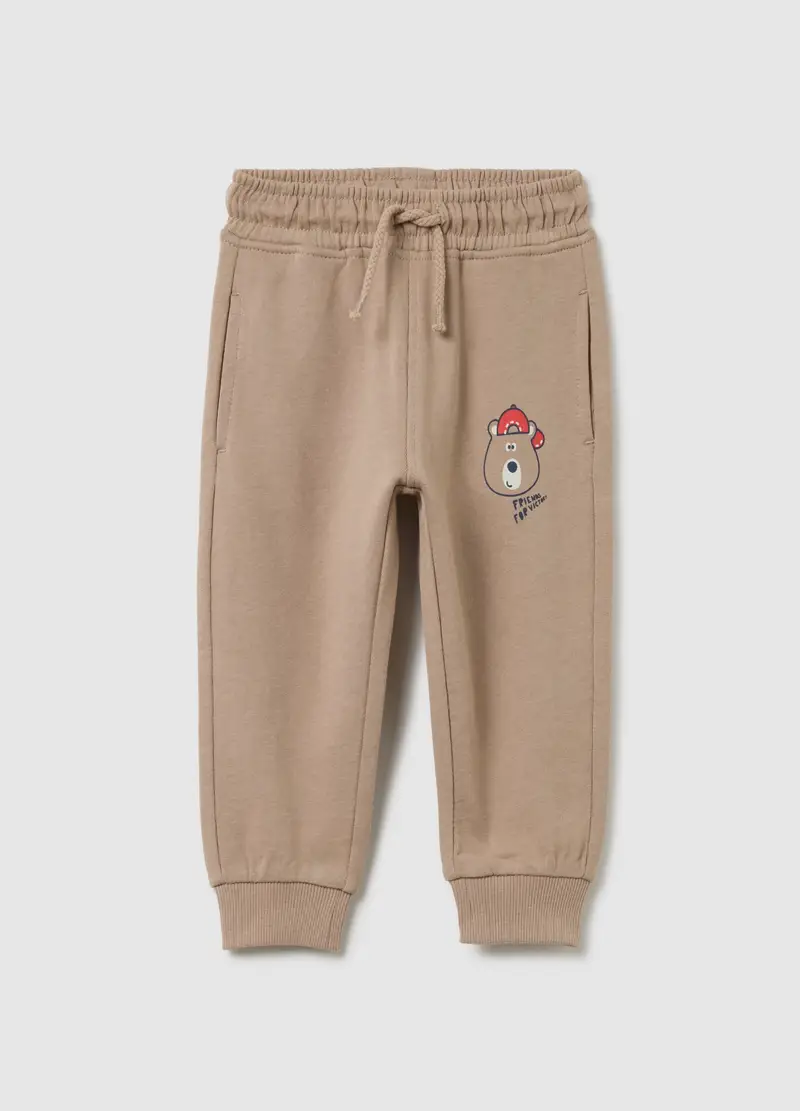 FAGOTTINO, Pantaloni Da Bambino In Puro Cotone Beige Regular Fit, Beige, Taglia: 9-12