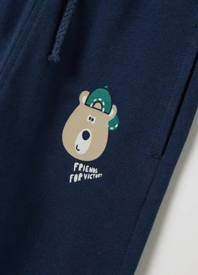 FAGOTTINO, Pantaloni Da Bambino In Puro Cotone Blu Regular Fit, Blu, Taglia: 9-12 miniatura 3