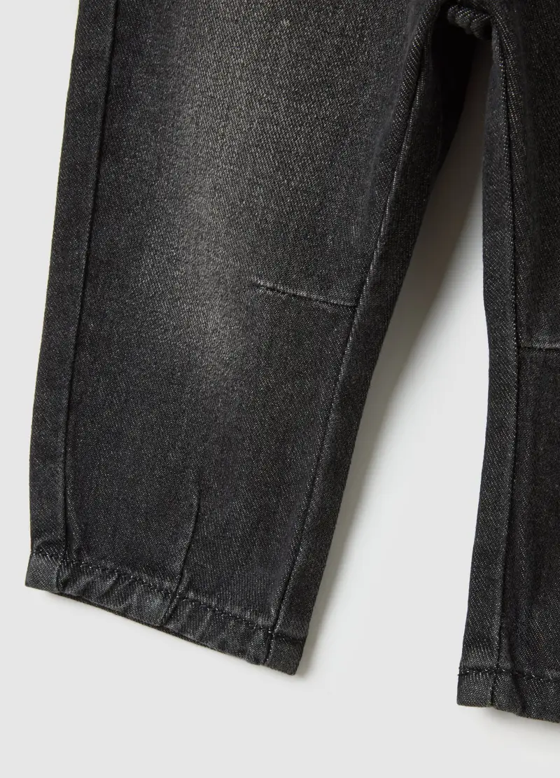 FAGOTTINO, Pantaloni Da Bambino In Puro Cotone Nero Regular Fit, Nero, Taglia: 18-24 miniatura 2