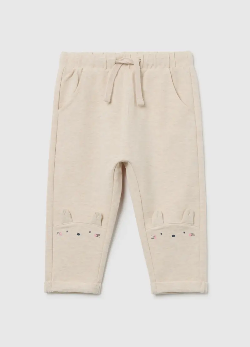 Pantaloni Da Bimba In Cotone Beige Regular Fit, Bambina, Beige