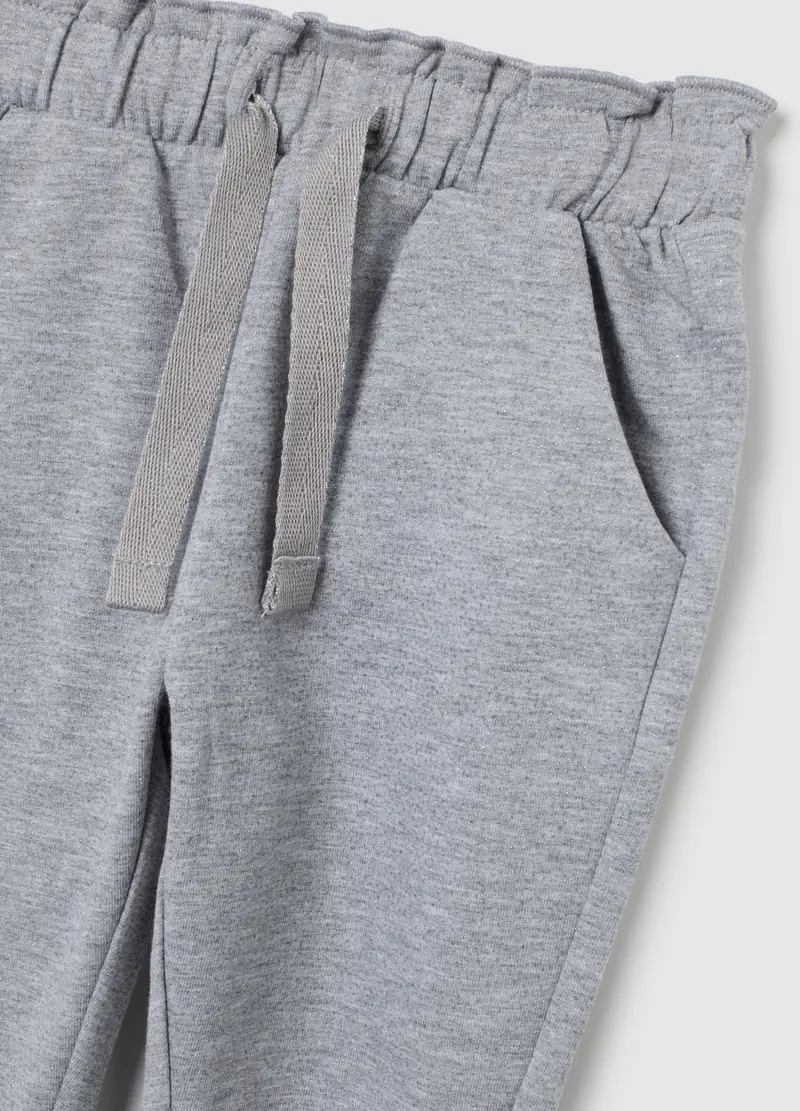 Pantaloni Da Bimba In Cotone Elasticizzato Grigi Regular Fit, Bambina, Grigio miniatura 2