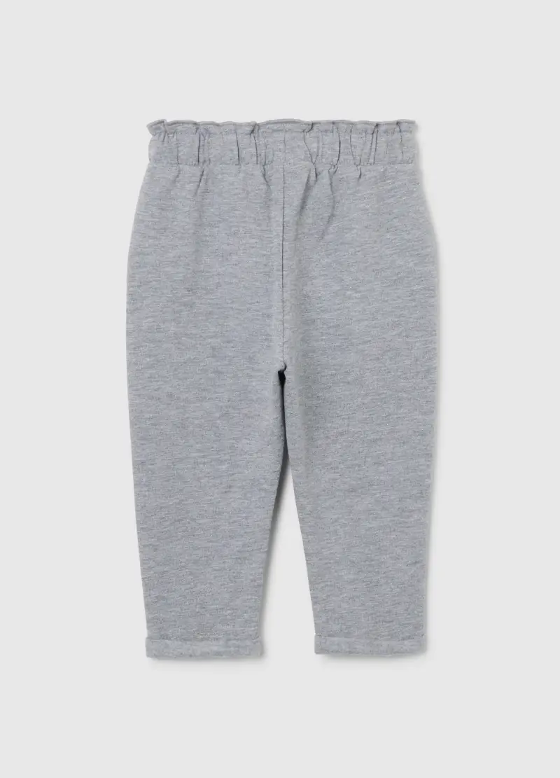 Pantaloni Da Bimba In Cotone Elasticizzato Grigi Regular Fit, Bambina, Grigio miniatura 3