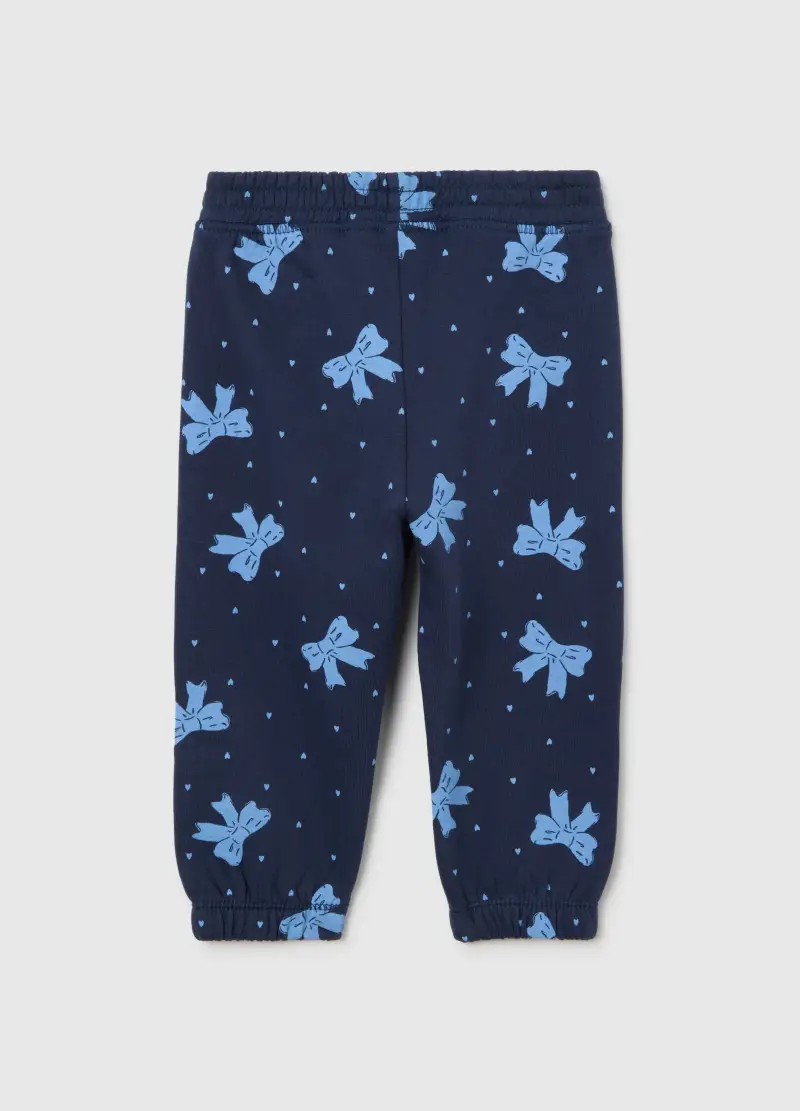 Pantaloni Da Bimba In Puro Cotone Blu Regular Fit, Bambina, Blu miniatura 2