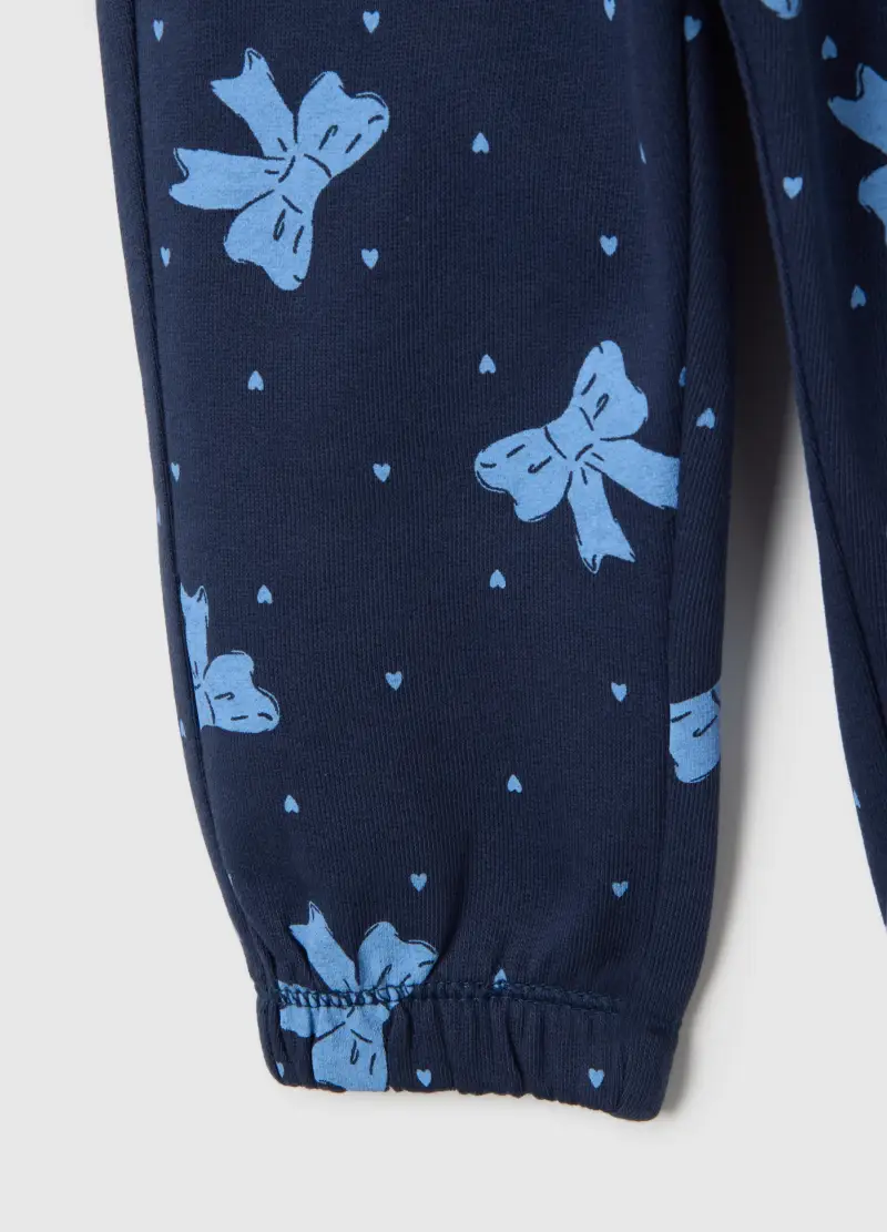 Pantaloni Da Bimba In Puro Cotone Blu Regular Fit, Bambina, Blu miniatura 3