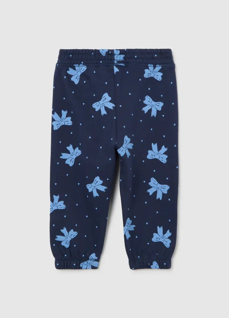 Pantaloni Da Bimba In Puro Cotone Blu Regular Fit, Bambina, Blu miniatura 2