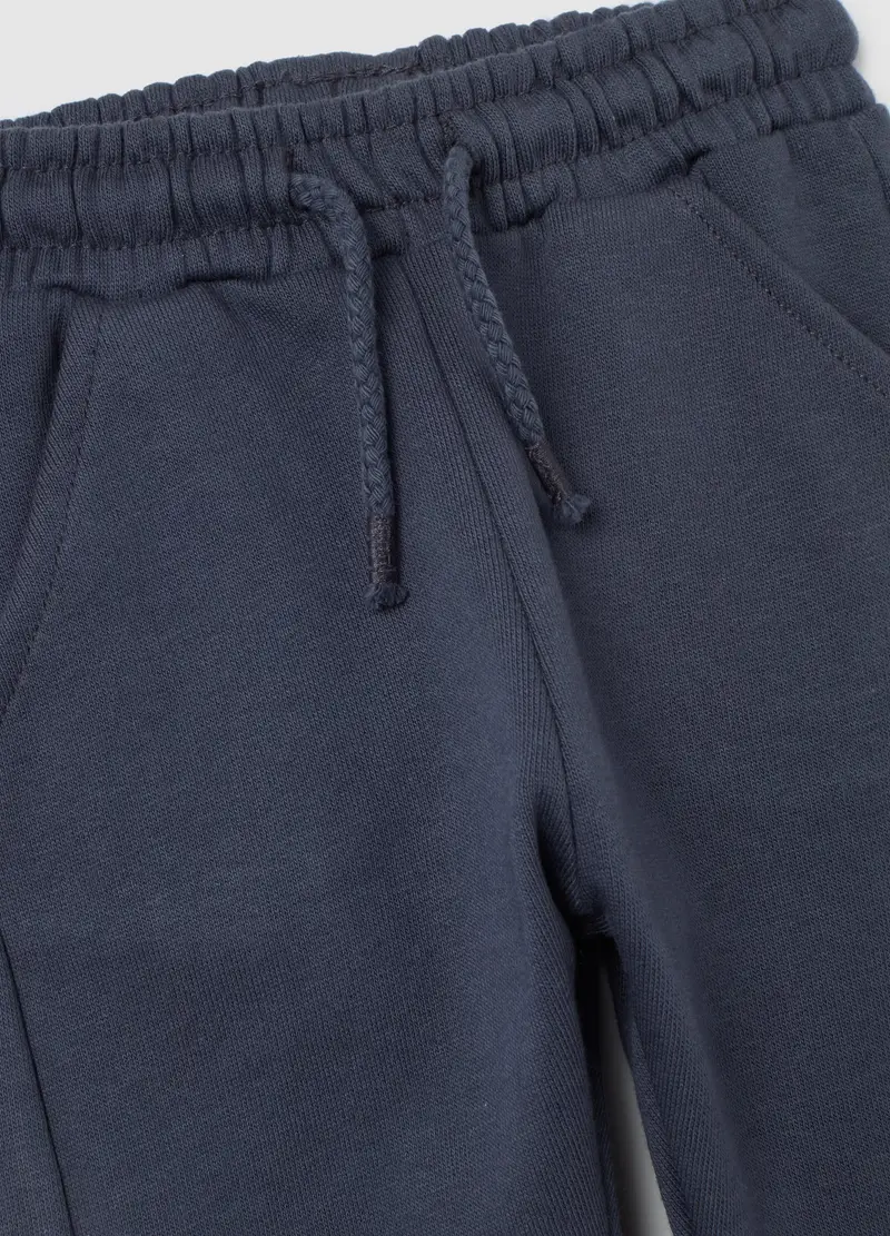 Pantaloni Da Bimbi In Puro Cotone Grigi Regular Fit, Bambino, Grigio miniatura 3