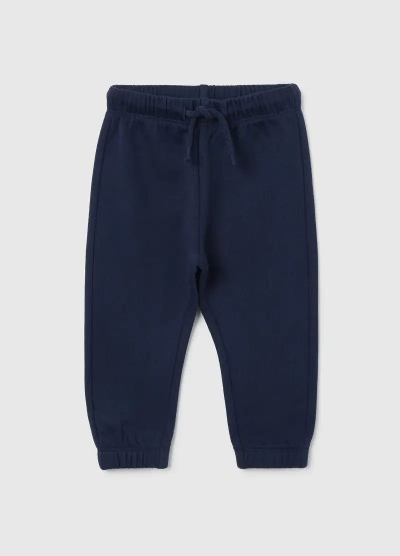 Pantaloni Da Bimbo In Puro Cotone Blu Regular Fit, Bambino, Blu