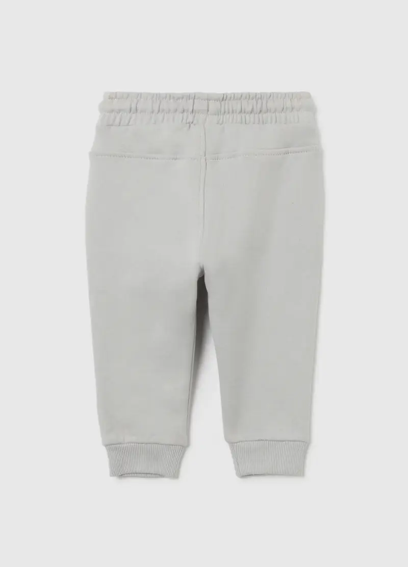 Pantaloni Da Bimbo In Puro Cotone Grigi Regular Fit, Bambino, Grigio miniatura 2