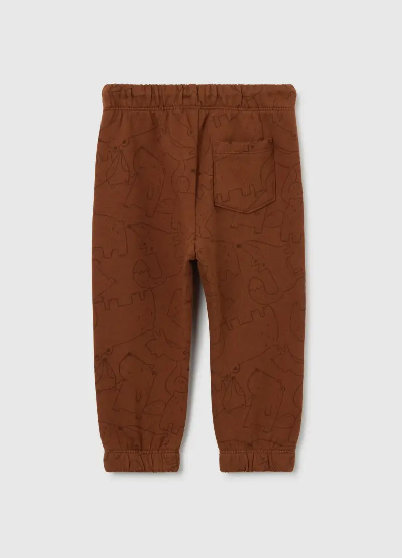 Pantaloni Da Bimbo In Puro Cotone Marroni Regular Fit, Bambino, Marrone miniatura 2