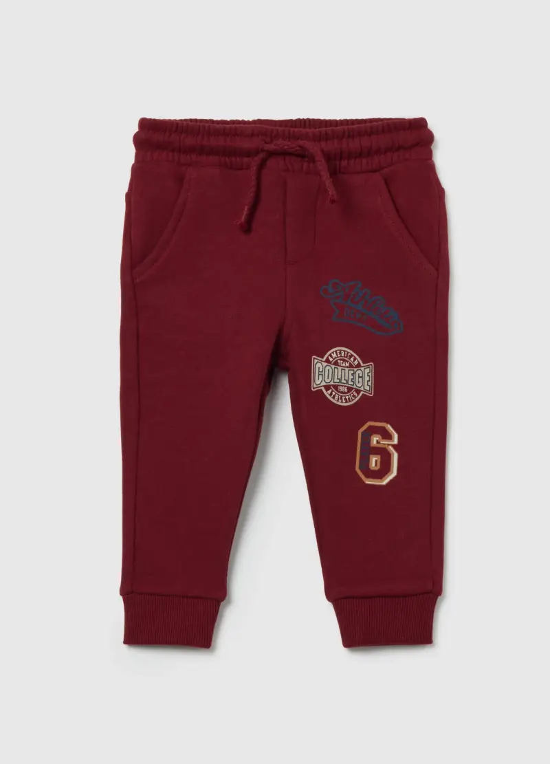 Pantaloni Da Bimbo In Puro Cotone Rossi Regular Fit, Bambino, Rosso