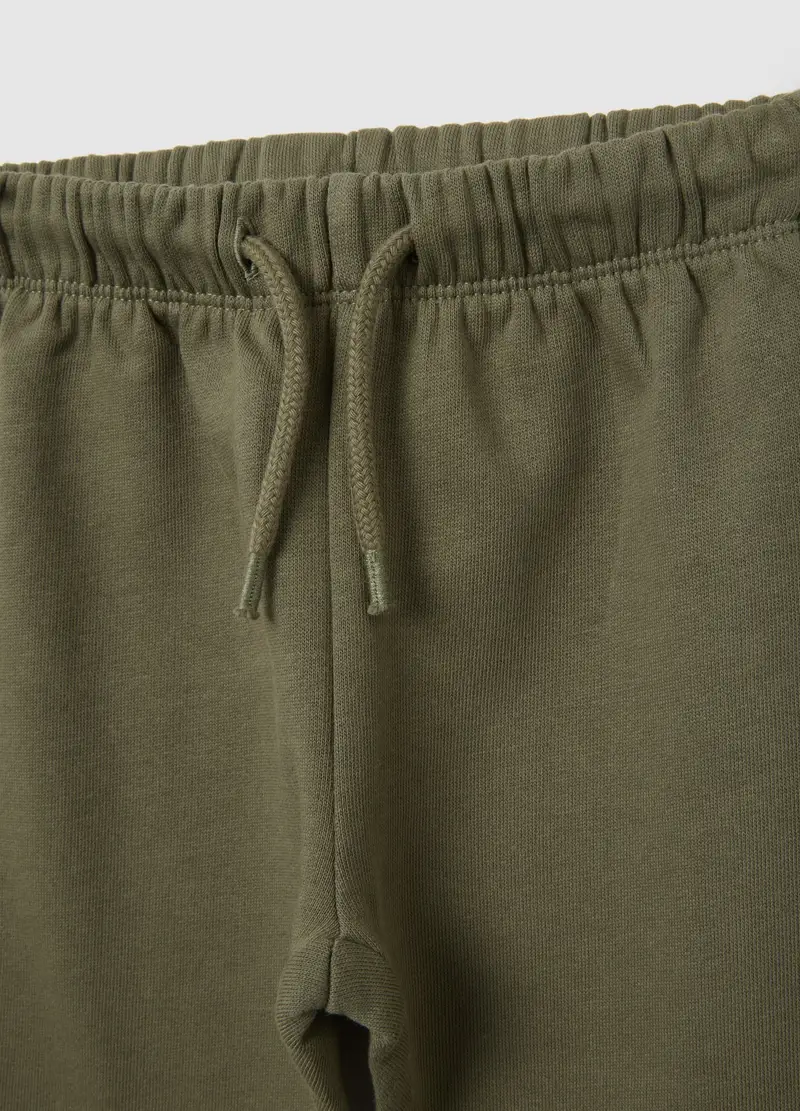 Pantaloni Da Bimbo In Puro Cotone Verdi Regular Fit Con Vita Elasticizzata, Bambino, Verde miniatura 3