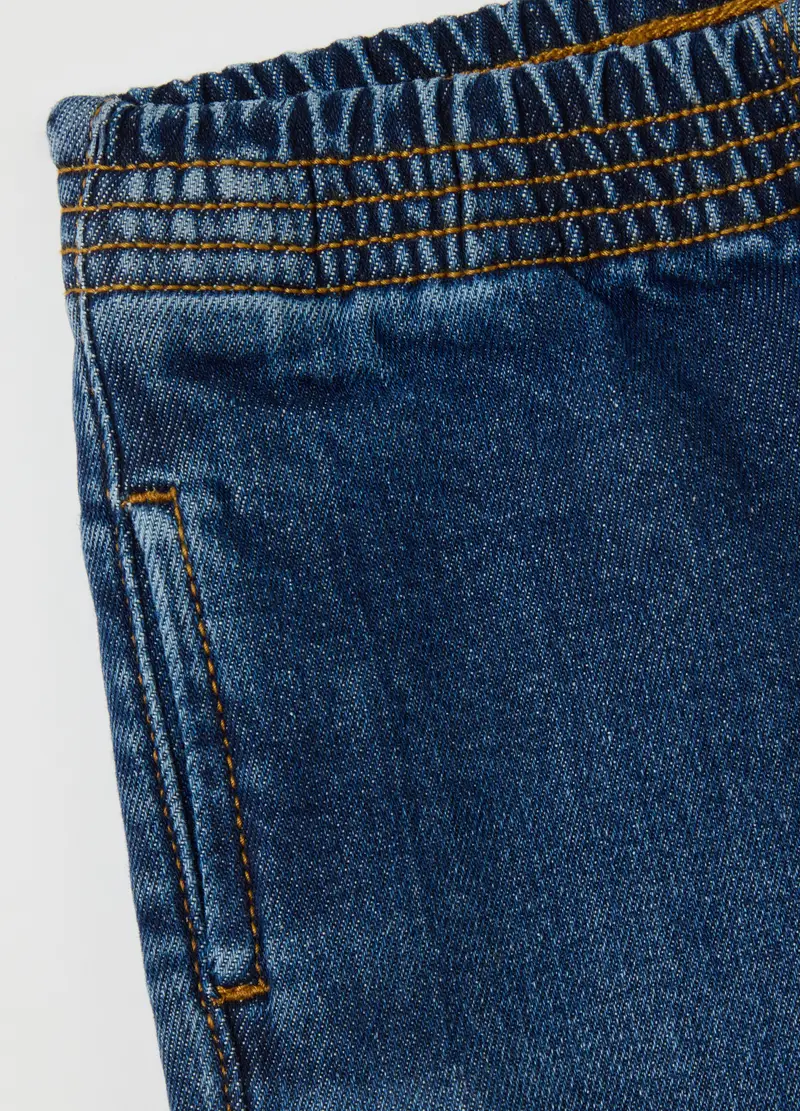 FAGOTTINO, Pantaloni Da Neonata In Denim Blu A Gamba Larga, Bambina, Denim, Taglia: 12-18 miniatura 3