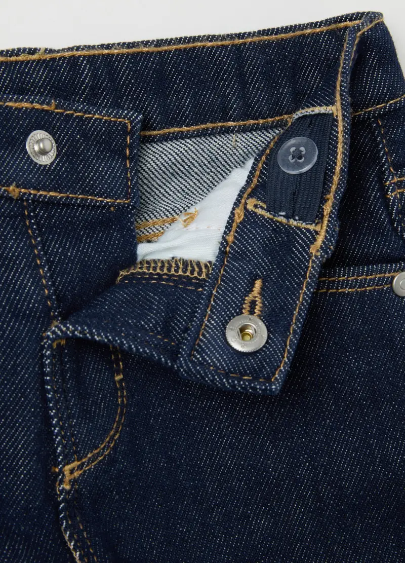 FAGOTTINO, Pantaloni Da Neonato In Denim Blu Regular Fit, Bambino, Denim, Taglia: 9-12 miniatura 3