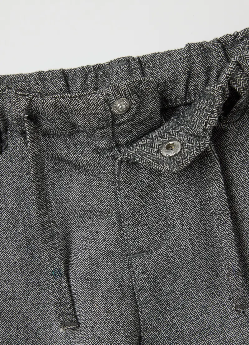 FAGOTTINO, Pantaloni Da Neonato In Misto Cotone Grigi Regular Fit, Bambino, Grigio, Taglia: 12-18 miniatura 3