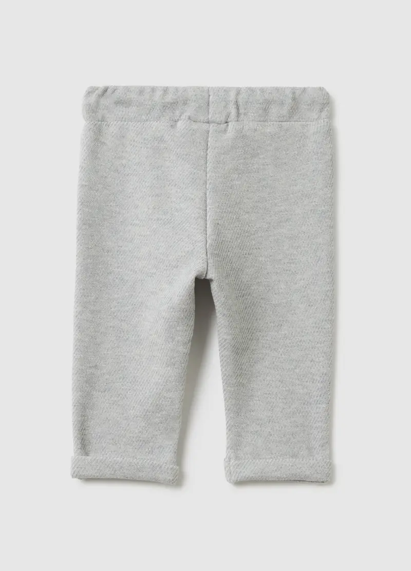 Pantaloni Da Neonato In Misto Cotone Grigi Regular Fit, Grigio miniatura 2